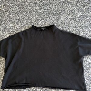 Black Boxy Short Sleeve Top